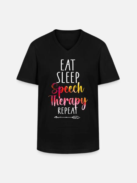 Speech Therapist Therapy Assistant - Men's V-Neck T-Shirt - black