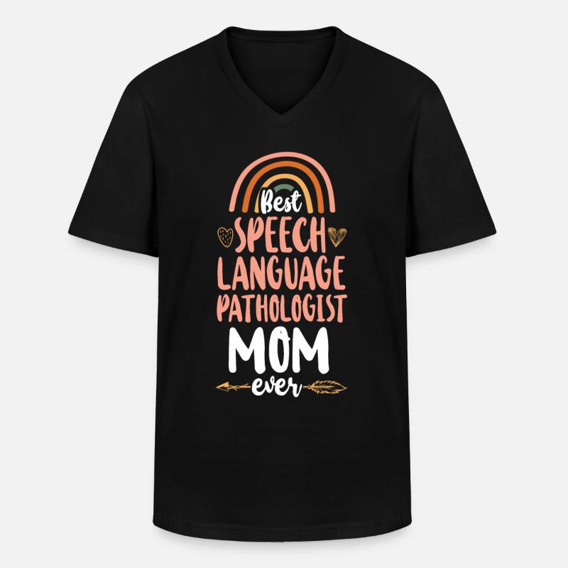 Speech Therapist Therapy Assistant - Männer-T-Shirt mit V-Ausschnitt - Schwarz