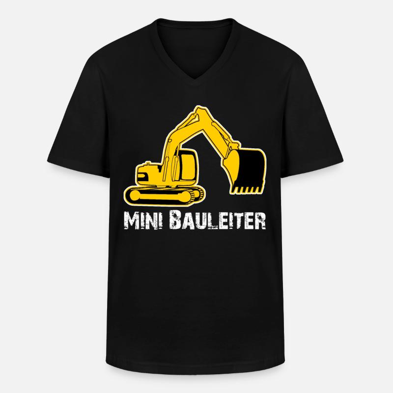 Bagger Bauleiter Baggerfahrer Baustelle - Männer-T-Shirt mit V-Ausschnitt - Schwarz