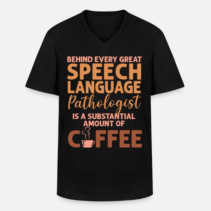 Speech Therapist Therapy Assistant - Männer-T-Shirt mit V-Ausschnitt - Schwarz