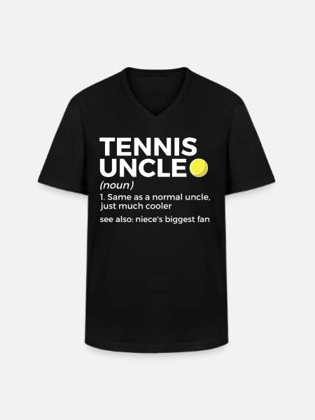 Tennis Geschenk - Männer-T-Shirt mit V-Ausschnitt - Schwarz