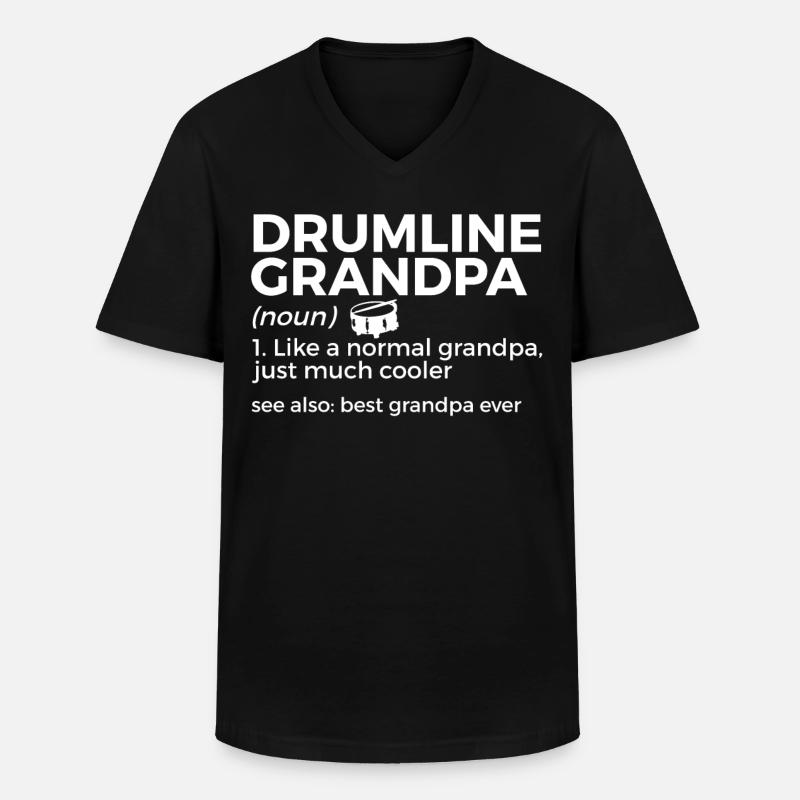 Drumline Trommeln Geschenk - Männer-T-Shirt mit V-Ausschnitt - Schwarz