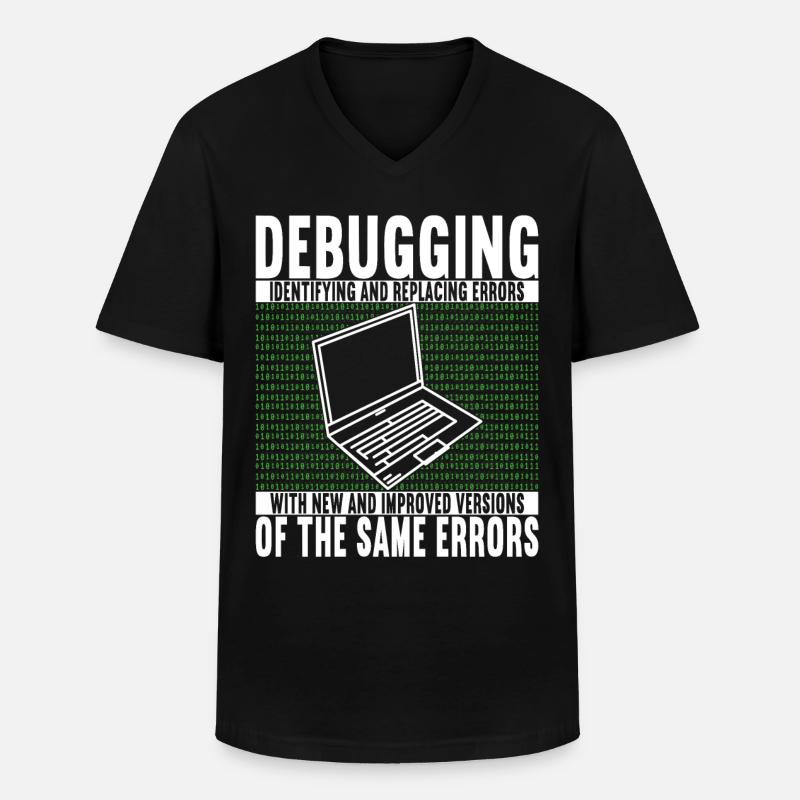 Programmer Computer Scientist - Men's V-Neck T-Shirt - black