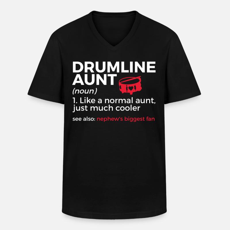 Drumline Trommeln Geschenk - Männer-T-Shirt mit V-Ausschnitt - Schwarz