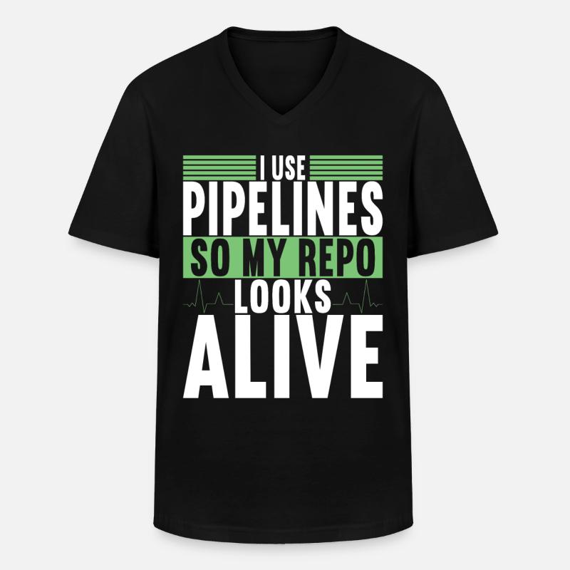 Programmer Computer Scientist - Men's V-Neck T-Shirt - black