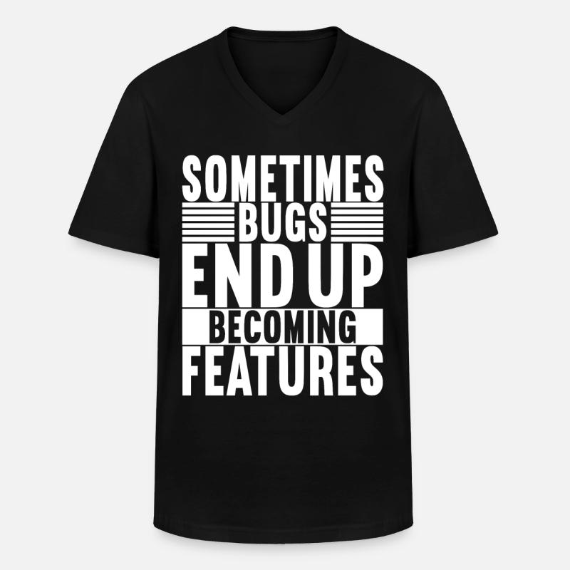 Programmer Computer Scientist - Men's V-Neck T-Shirt - black