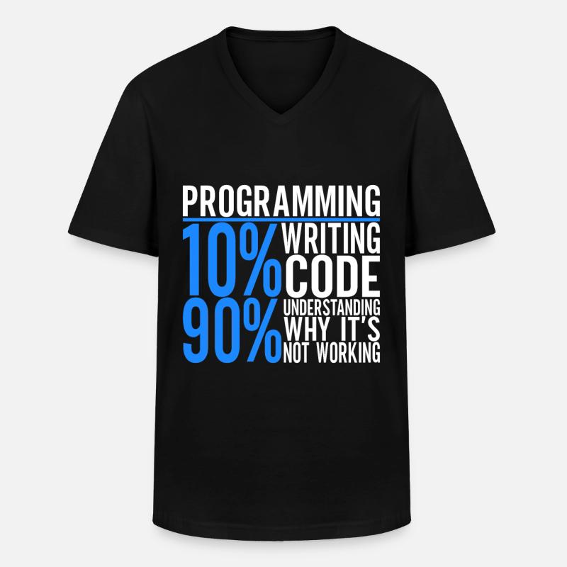Programmer Computer Scientist - Men's V-Neck T-Shirt - black