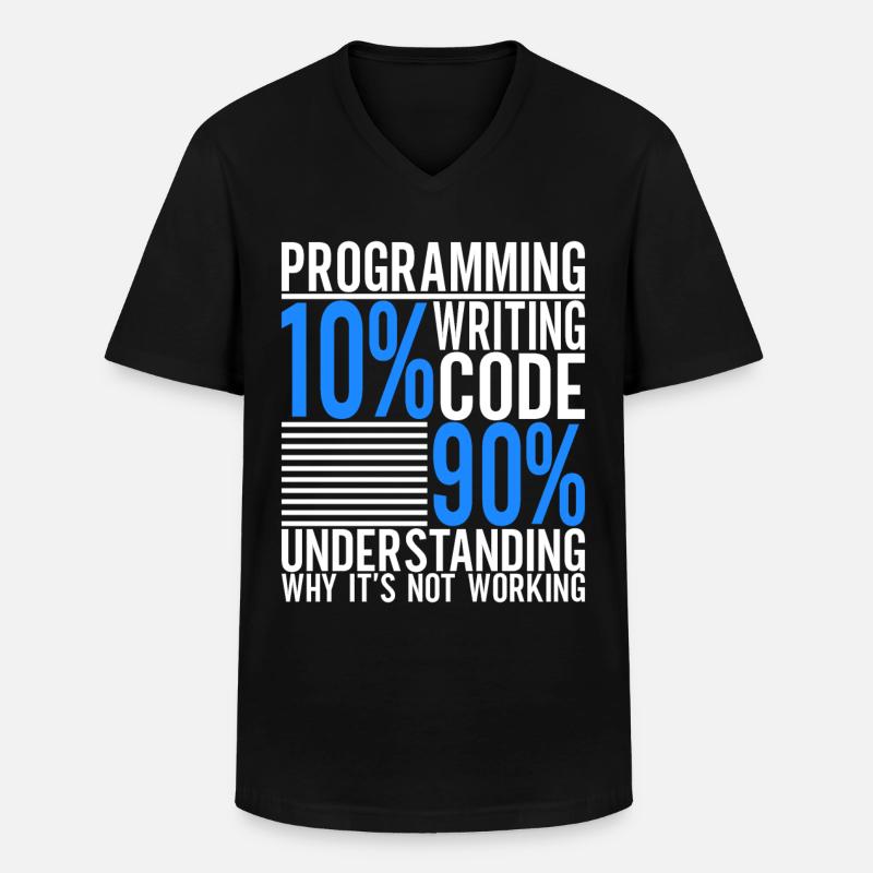 Programmer Computer Scientist - Men's V-Neck T-Shirt - black