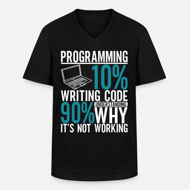 Programmierer Informatiker - Männer-T-Shirt mit V-Ausschnitt - Schwarz