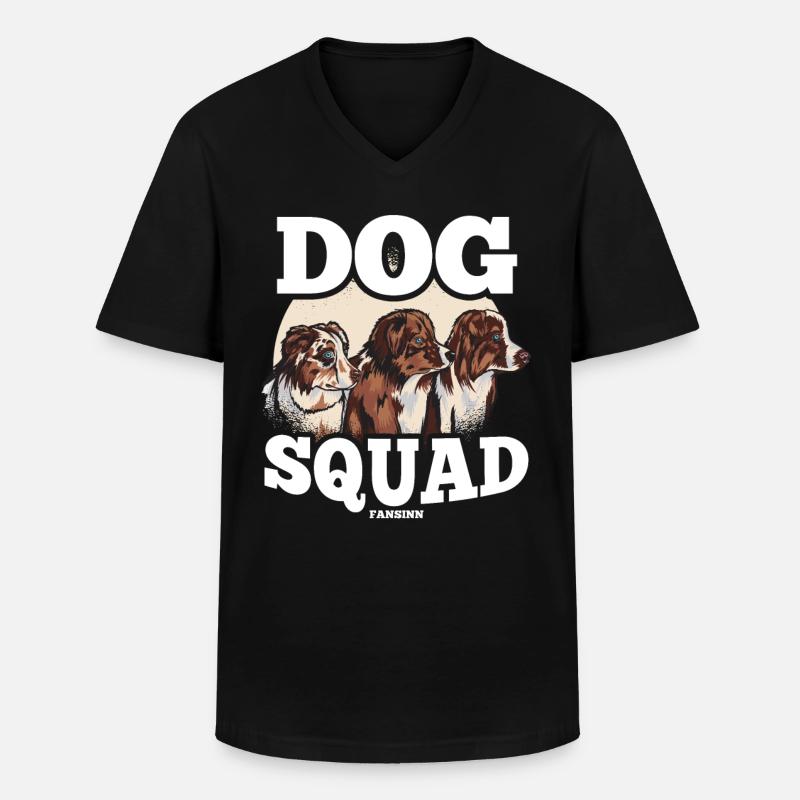 Dog Squad - Männer-T-Shirt mit V-Ausschnitt - Schwarz