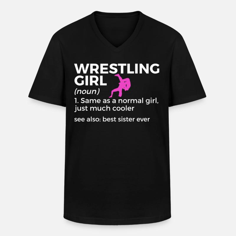 Wrestling - Männer-T-Shirt mit V-Ausschnitt - Schwarz