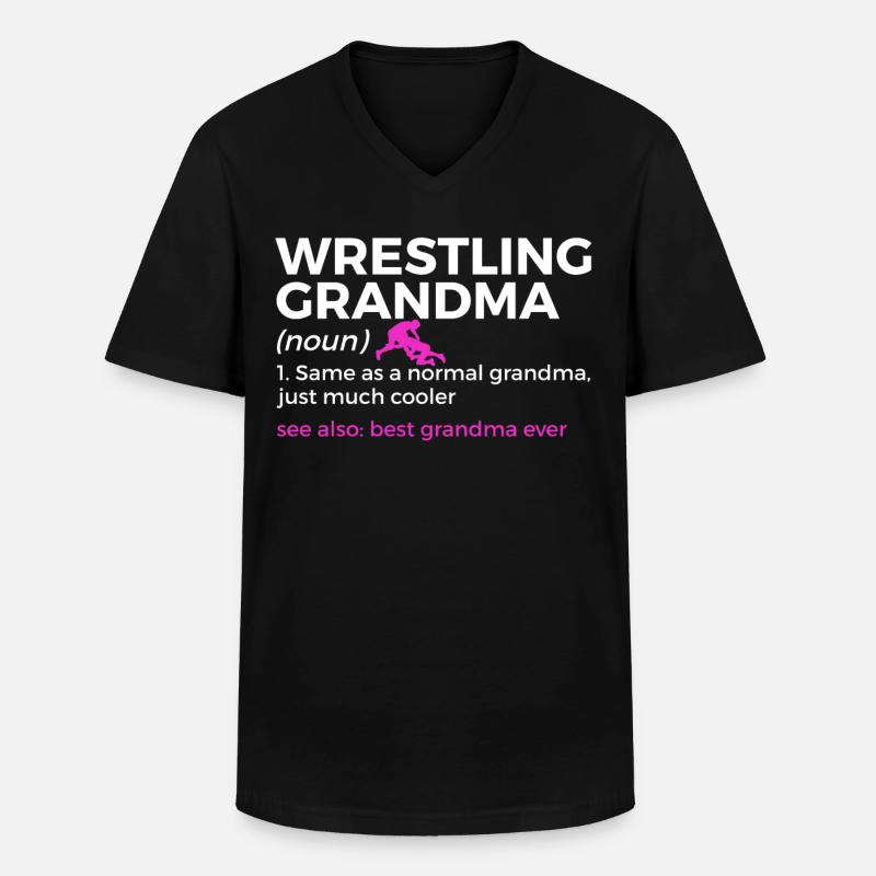 Wrestling - Männer-T-Shirt mit V-Ausschnitt - Schwarz