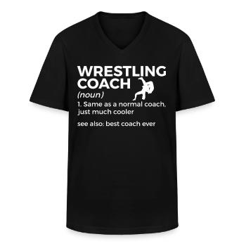 Wrestling - Männer-T-Shirt mit V-Ausschnitt - Schwarz - Vorne - AI Model Male 178 dark (178cm)