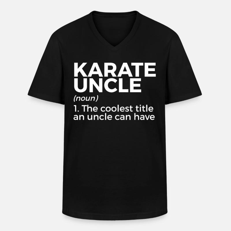 Karate - Männer-T-Shirt mit V-Ausschnitt - Schwarz