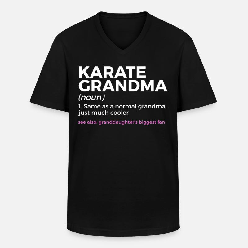 Karate - Männer-T-Shirt mit V-Ausschnitt - Schwarz