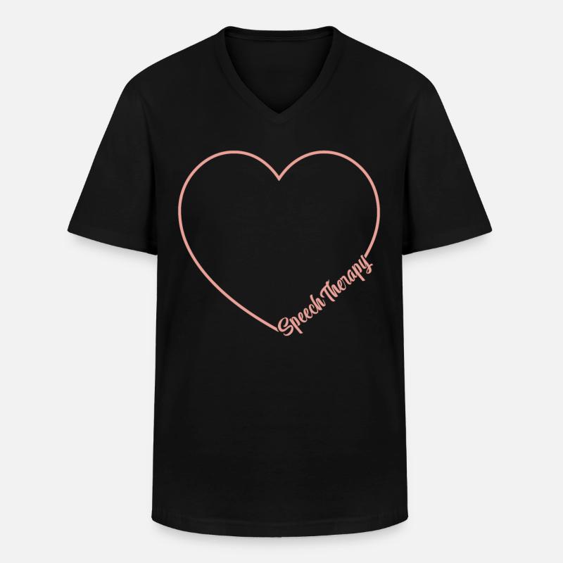 Speech Therapist Therapy Assistant - Männer-T-Shirt mit V-Ausschnitt - Schwarz