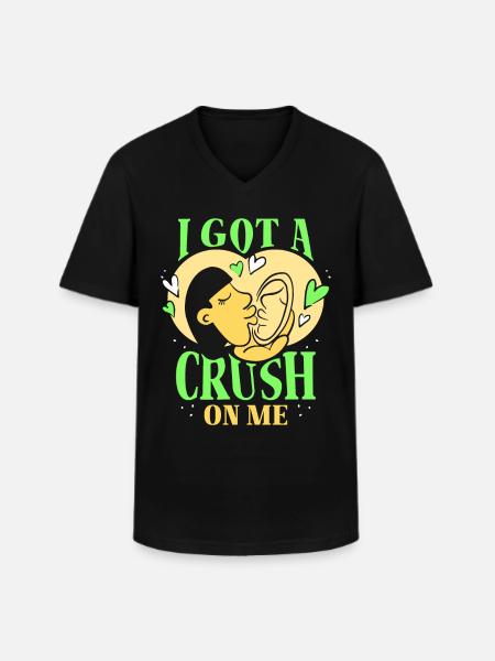 I have a crush on myself self-love sweet - Men's V-Neck T-Shirt - black
