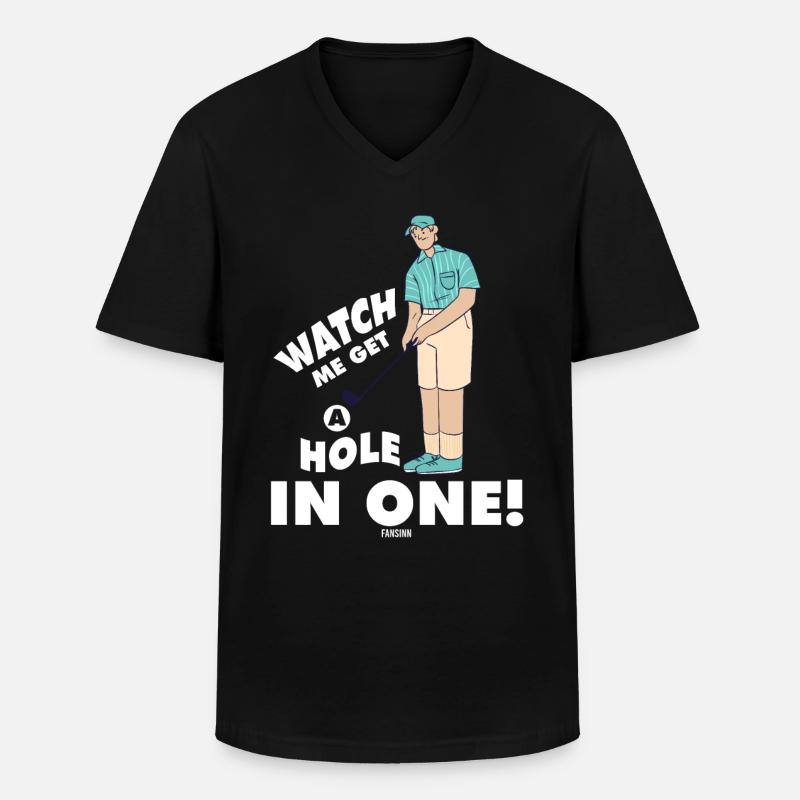 Golf - Männer-T-Shirt mit V-Ausschnitt - Schwarz