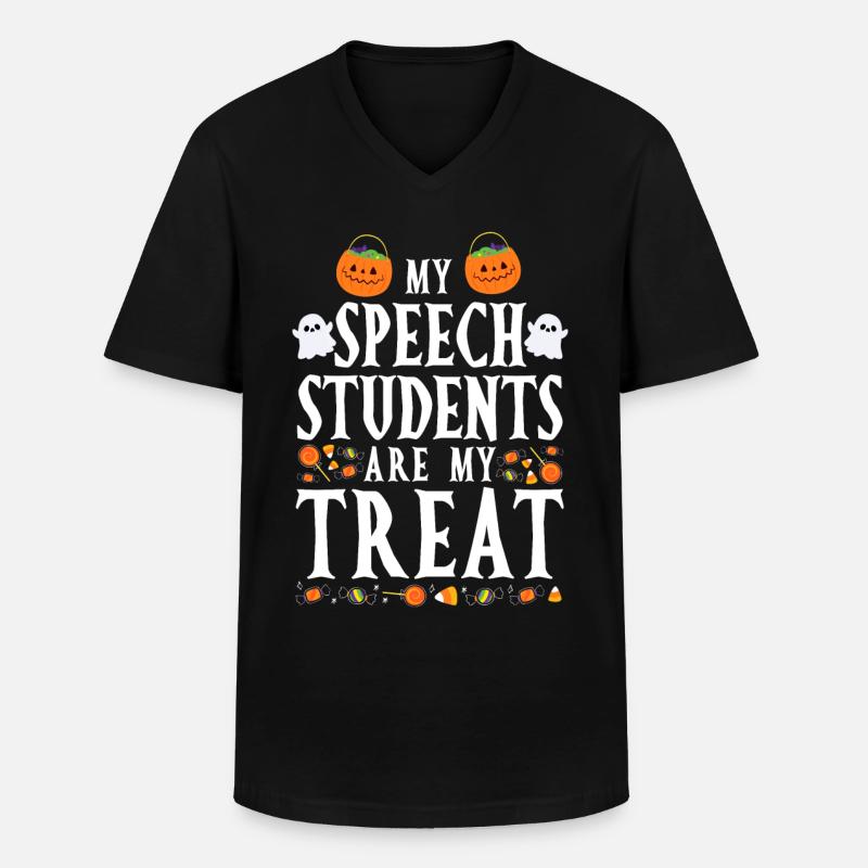 Speech Therapist Therapy Assistant - Männer-T-Shirt mit V-Ausschnitt - Schwarz