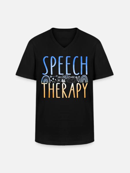 Speech Therapist Therapy Assistant - Men's V-Neck T-Shirt - black