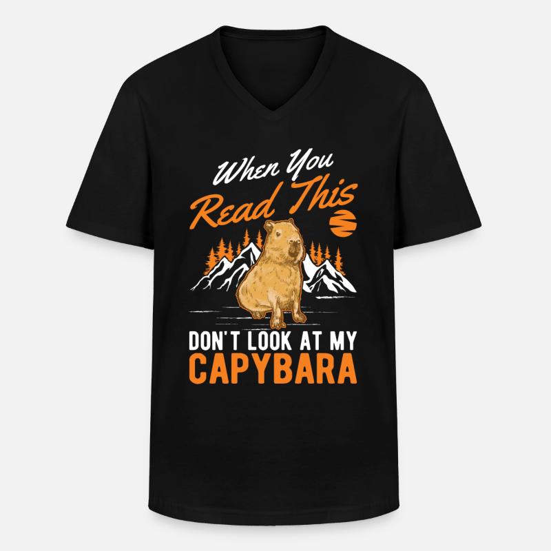 Capybara Gift Capibara capybara - Men's V-Neck T-Shirt - black