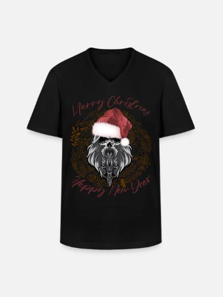 Weihnachten - Männer-T-Shirt mit V-Ausschnitt - Schwarz