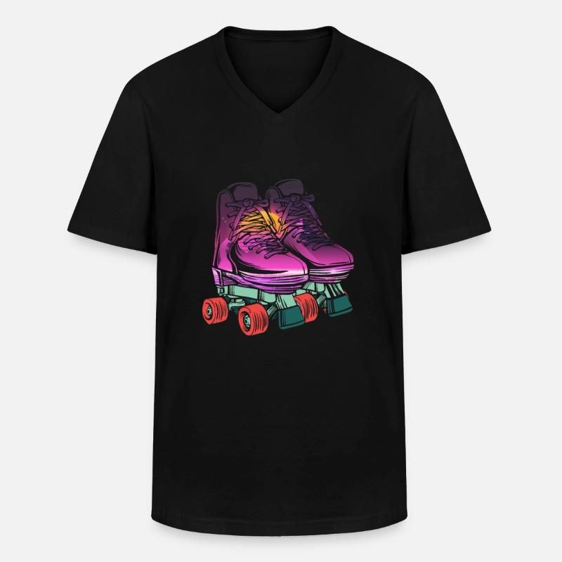 Rollerskates Inline-Skater Inline Rollschuhlaufen - Männer-T-Shirt mit V-Ausschnitt - Schwarz
