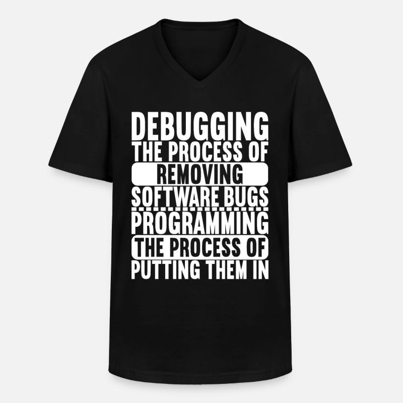 Programmer Computer Scientist - Men's V-Neck T-Shirt - black