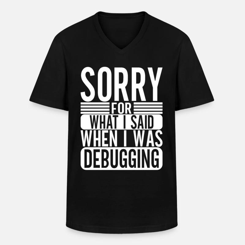 Programmer Computer Scientist - Men's V-Neck T-Shirt - black