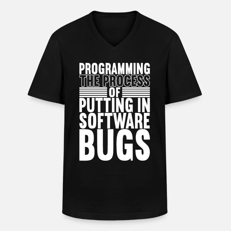 Programmer Computer Scientist - Men's V-Neck T-Shirt - black