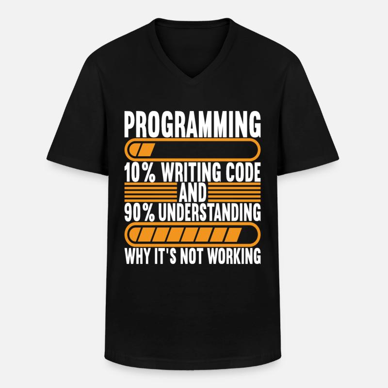 Programmierer Informatiker - Männer-T-Shirt mit V-Ausschnitt - Schwarz