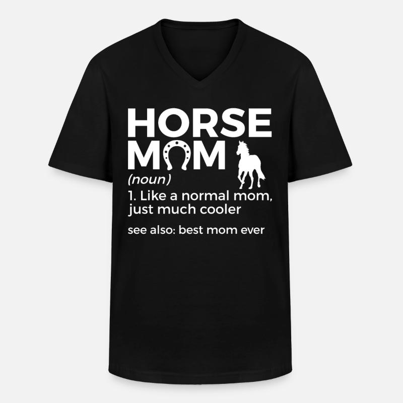 Pferde Reiter - Männer-T-Shirt mit V-Ausschnitt - Schwarz