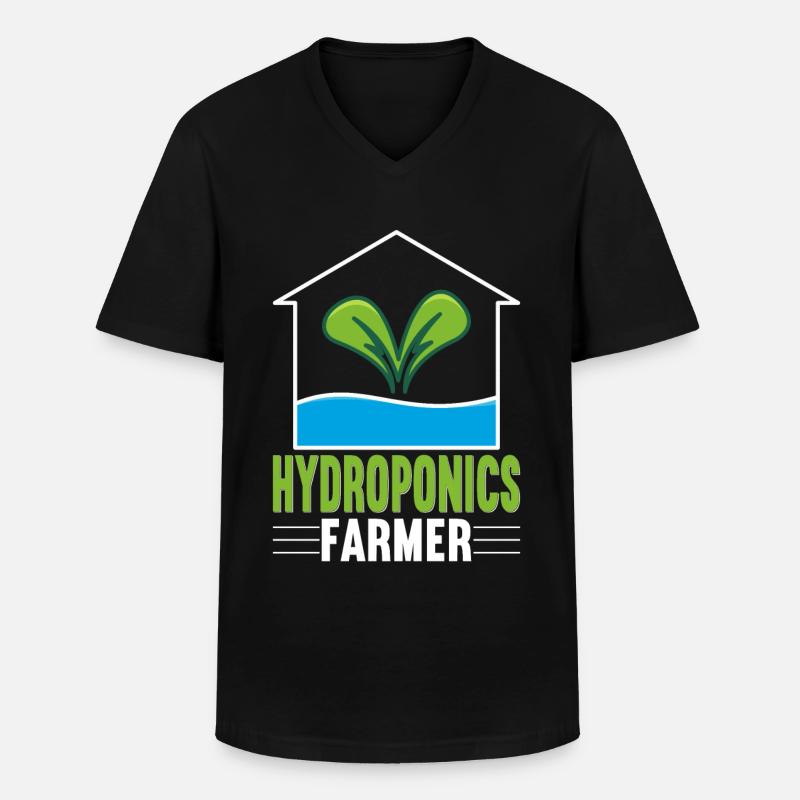 Hydroponik Indoor-Gartenbau - Männer-T-Shirt mit V-Ausschnitt - Schwarz