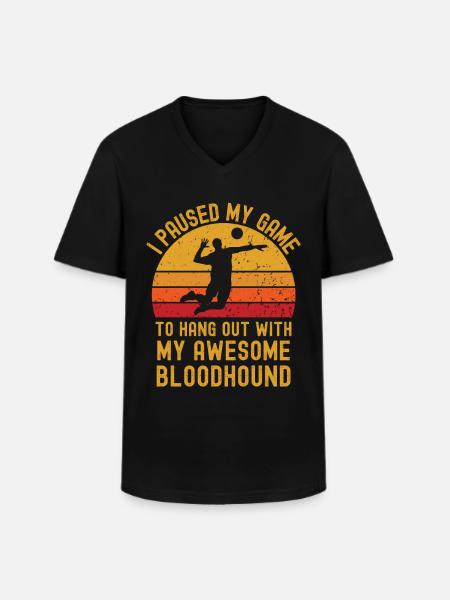 Volleyball et limier - T-shirt col V Homme - noir