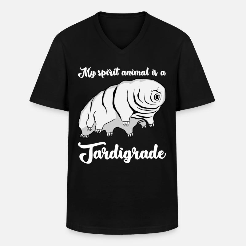 Tardigrade Wasserbär lustig Bärtierchen - Männer-T-Shirt mit V-Ausschnitt - Schwarz