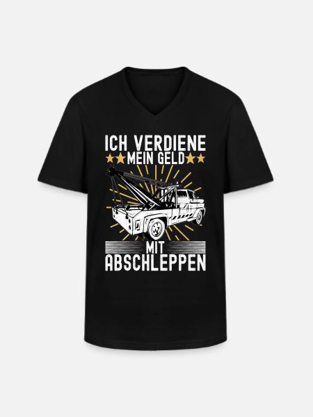 Abschleppwagen Abschleppdienst - Männer-T-Shirt mit V-Ausschnitt - Schwarz