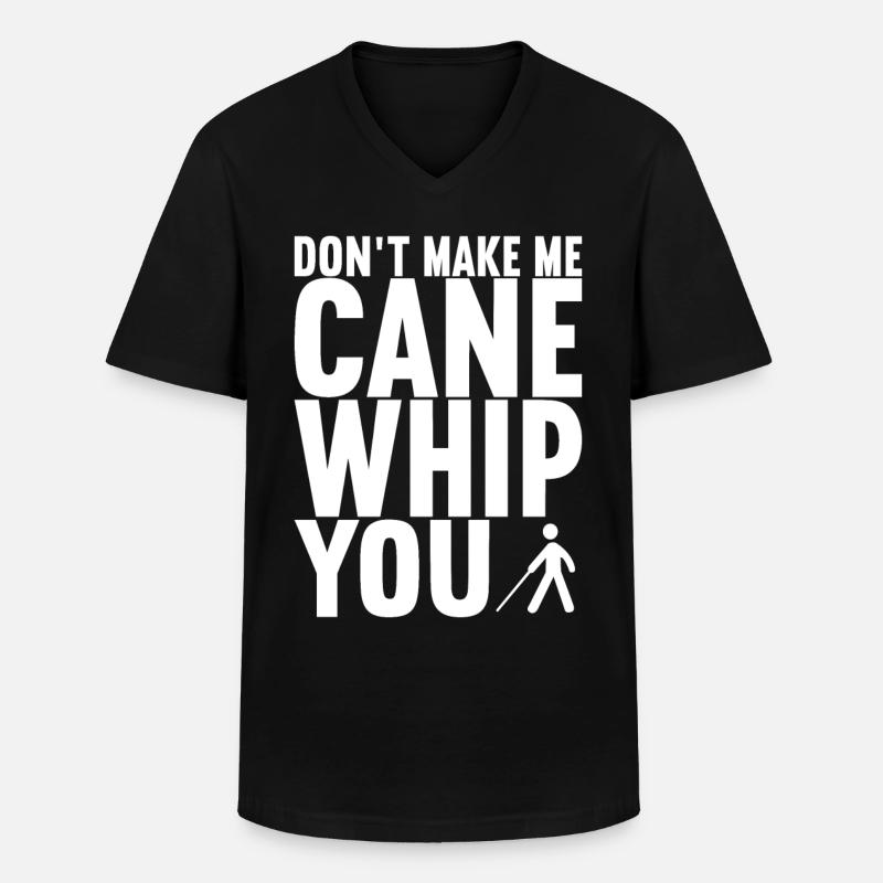 Blind Sehbehinderung - Männer-T-Shirt mit V-Ausschnitt - Schwarz