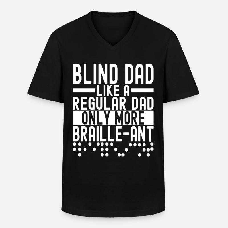 Blind Sehbehinderung - Männer-T-Shirt mit V-Ausschnitt - Schwarz