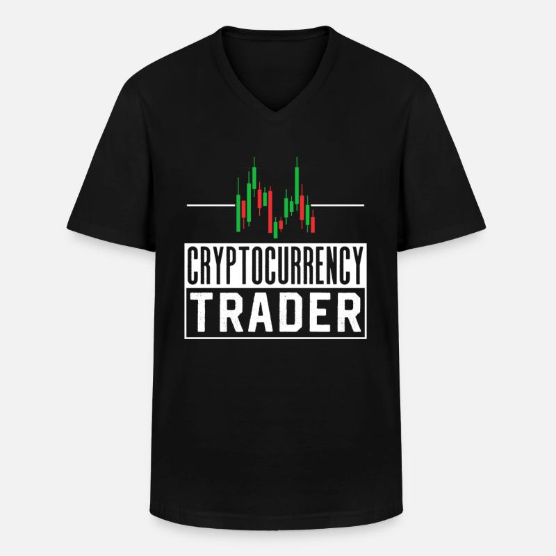 Kryptowährungs Händler Trader Krypto Crypto - Männer-T-Shirt mit V-Ausschnitt - Schwarz