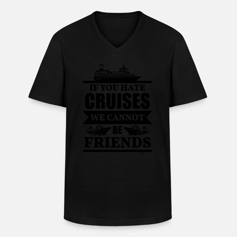 Freunde Kreuzfahrtschiff Geschenkidee - Männer-T-Shirt mit V-Ausschnitt - Schwarz
