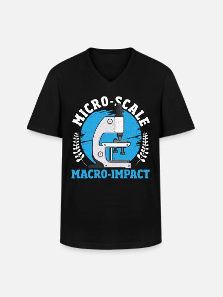 Micro-Scale, Macro-Impact Microbiology - Men's V-Neck T-Shirt - black