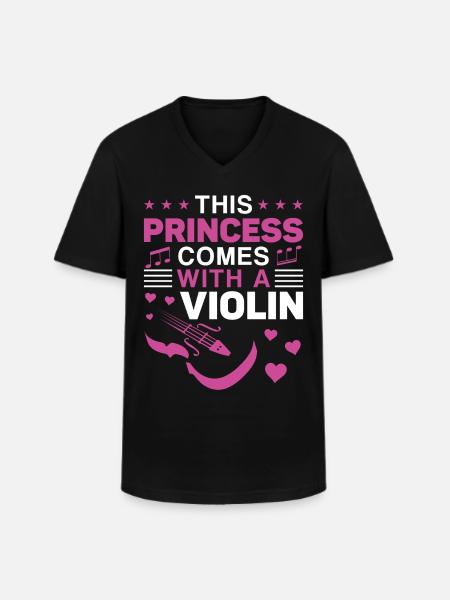 Violoniste Violoniste Fille This - T-shirt col V Homme - noir