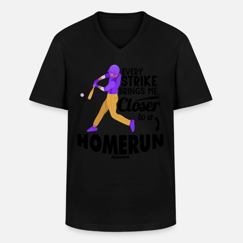 Baseball Pitcher Baseballschläger Sport - Männer-T-Shirt mit V-Ausschnitt - Schwarz