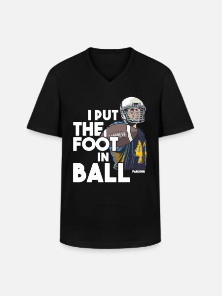 Football - Men's V-Neck T-Shirt - black