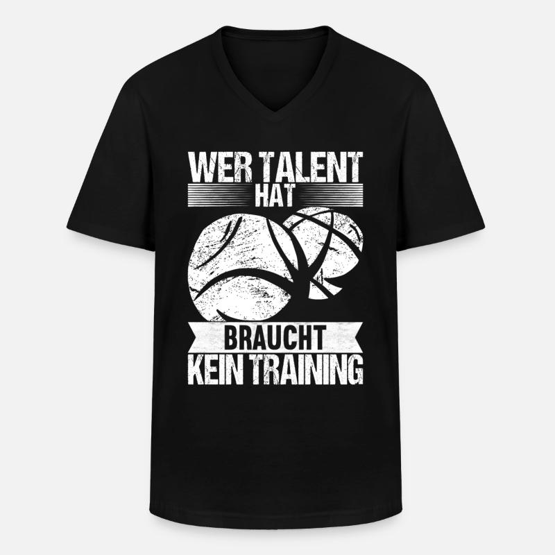 Boule Boulespieler - Männer-T-Shirt mit V-Ausschnitt - Schwarz