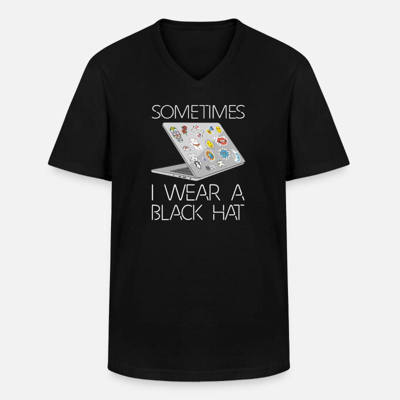 Hacker Programmierer Entwickler Informatik - Männer-T-Shirt mit V-Ausschnitt - Schwarz