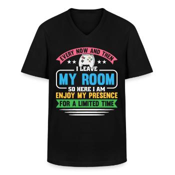 Conception de jeux pour les joueurs - T-shirt col V Homme - noir - Devant - AI Model Male 178 dark (178cm)