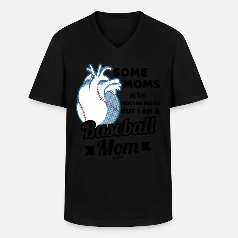 Baseball Mutter Sport Geschenk - Männer-T-Shirt mit V-Ausschnitt - Schwarz