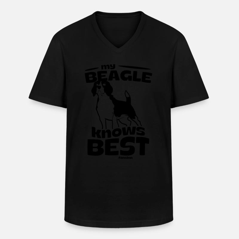 Beagle Hunderasse Laufhund Jagdhund - Männer-T-Shirt mit V-Ausschnitt - Schwarz