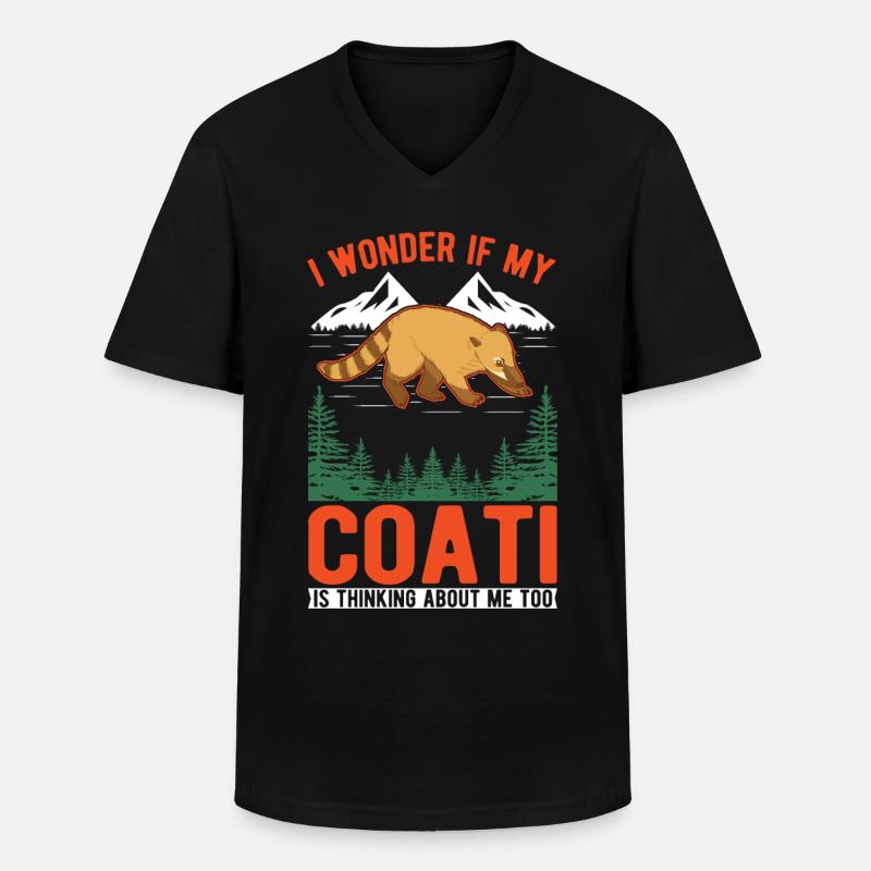 Coati Gift Coati Proboscis - Men's V-Neck T-Shirt - black